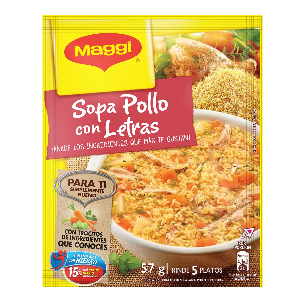 Maggi Sopa Pollo Letras 57G