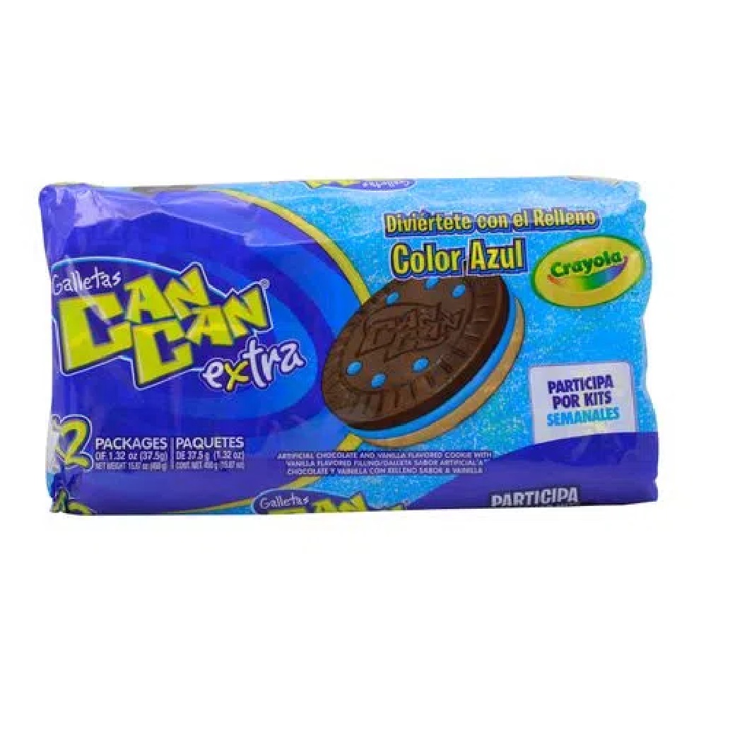 Can Can Extra Galleta Crema Azul 12U